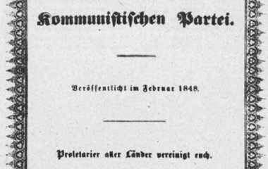 Kommunistische Manifest Marx und Engels Februar 1848