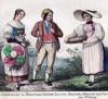 Trachten um 1830 (Lithographie)